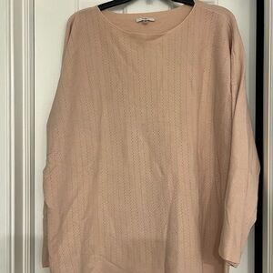 Elegant Light Pink Crew Neck Sweater